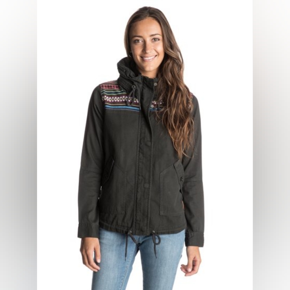 Roxy | Embroidered Wintercloud Military Jacket | XL